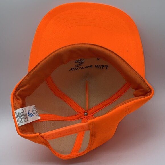 Whites Hill Hunting Deer Orange Hat Snapback Trucker Foam Cap Vintage - Picture 8 of 10